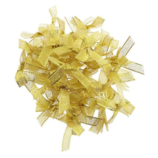 Ribbon Bow 100Pcs 4X4X1Cm Satin Ribbon Craft Tied Bows For Diy Craftin