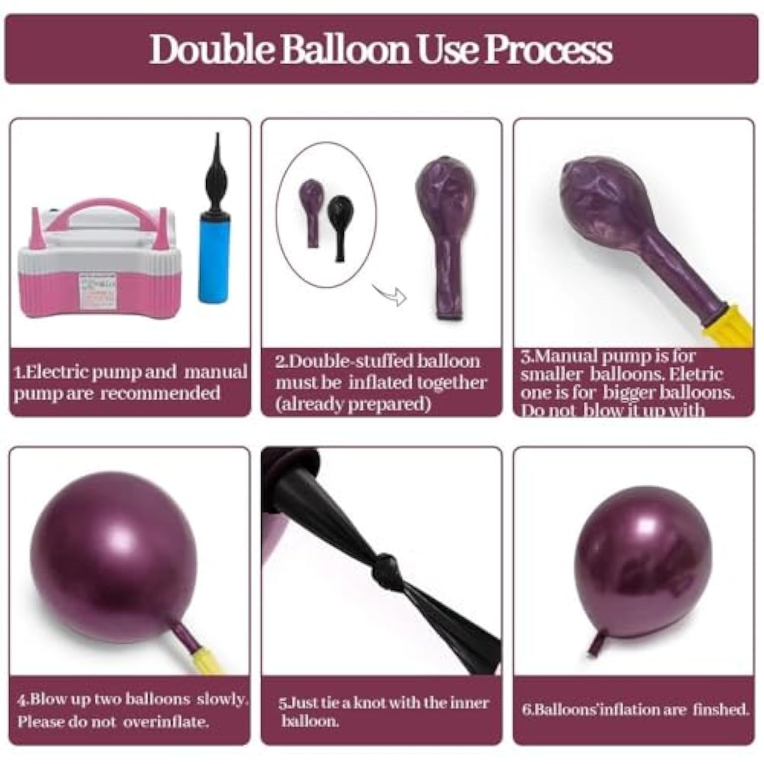 Dark Purple Black Balloon Garland Arch Kit Double Stuffed Gothic Vampire Halloween Party Decor