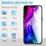 [3 Pack Privacy Screen Protector For Iphone 14 Plus Tempered Glass Film, Anti-Spy, Full Coverage, Case Friendly [Black]
