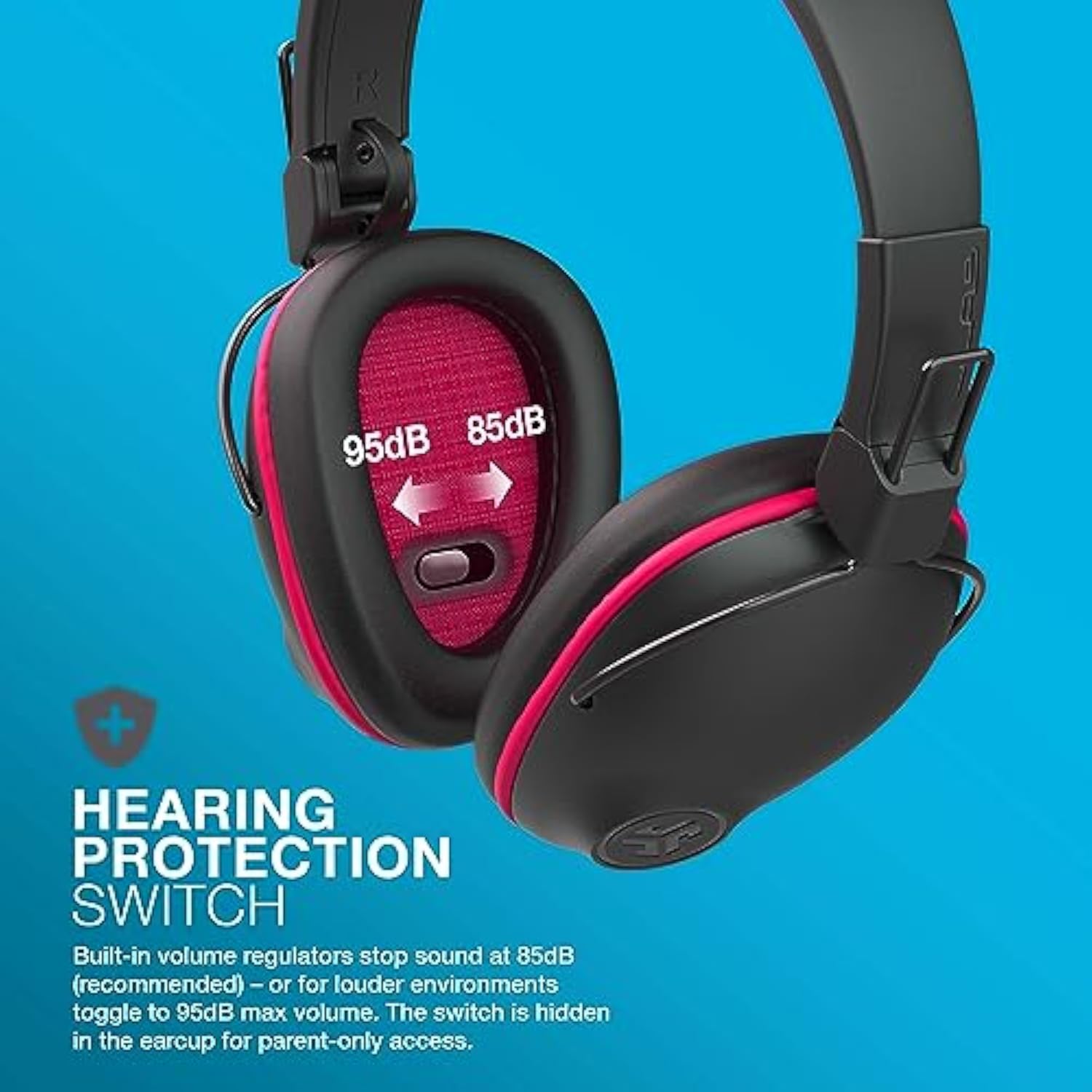 Jbuddies Pro Wireless Over-Ear Kids Headphones | 35+ Hour Battery Life | Built