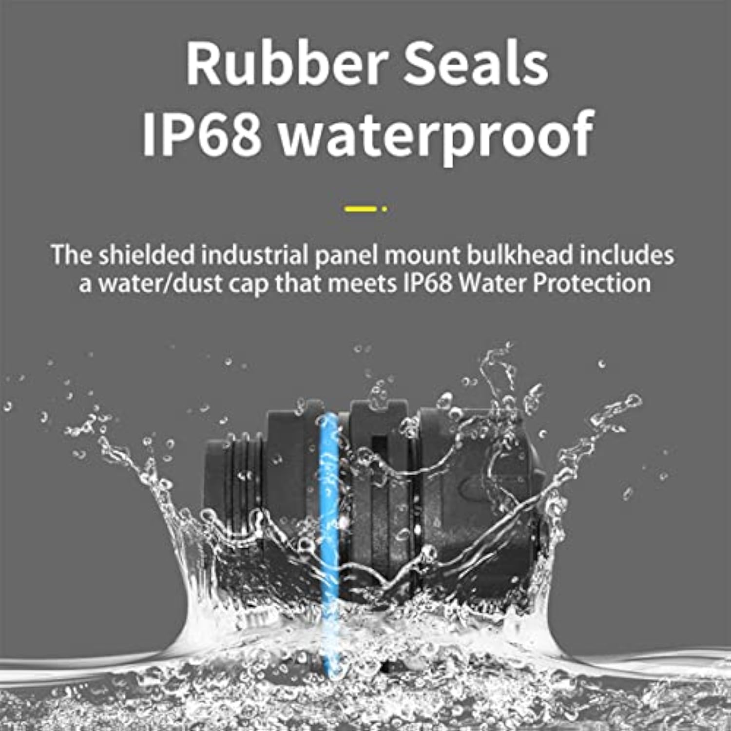 5Pcs Rj45 Panel Mount Waterproof Connector,Shielded Rj45 Cat5E/6 Industrial Bu