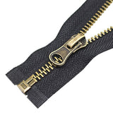 2Pcs #5 24 Inch Antique Brass Separating Jacket Zipper Y-Teeth Metal Z
