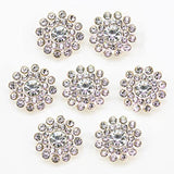 50 Pcs Rhinestone Embellishments Crystal Decoration Brooch Button Flat