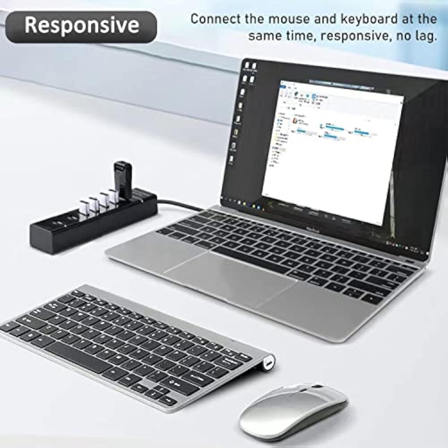 Usb Hub 3.0, 7-Port Usb Data Hub Splitter For Laptop, Pc, Macbook, Mac Pro, Ma