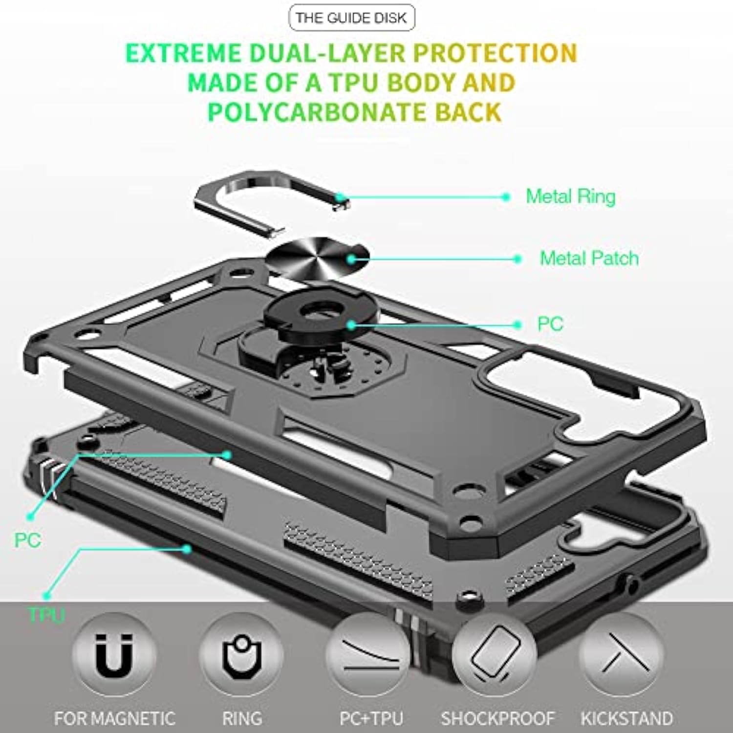 Galaxy S22 Plus Magnetic Ring Holder Shockproof Case
