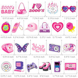 20Pcs Y2K Party Hanging Swirls 2000S Pink Birthday Party Decorations For Girls I Love 00‘S Theme Ceiling Swirl Streamers For Hot Girl Bday Retro 2000S Female Bachelorette Party Supplies