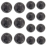 14 Pieces Antique Metal Blazer Buttons Set For Suits, Sport Coat, Unif
