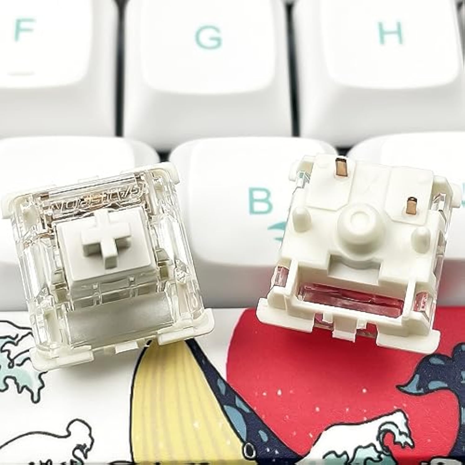 Gateron G White Pro 3.0 Switches,5-Pin Pre Lubed Rgb Smd Linear Switches For M