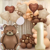 Brown Inflatable Bear Balloons for Birthday Party, Jungle, or Farm Theme Decor
