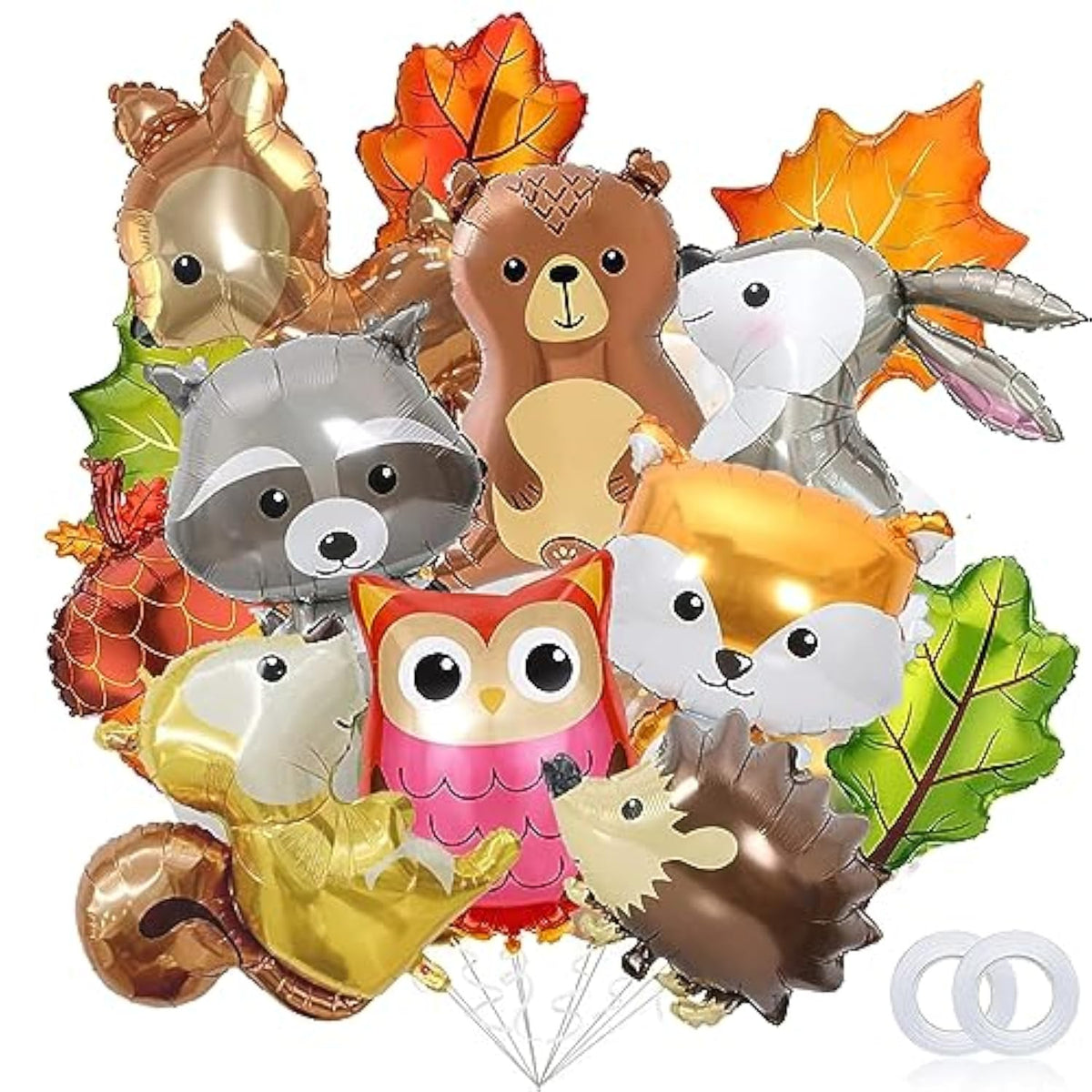 13pcs Woodland Animal Balloons Forest Foil Balloons for Baby Shower Birthday Party Decor