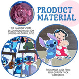 Cartoon Birthday Banner And Hanging Swirls – Cute Happy Birthday Streamers With Swirls Cartoon For Cute Decorations Party Hanging Decorations For Boys Girls