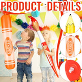 8 Pcs Colorful Art Party Decorations Set With Inflatable Paint Brushes Balloons Marker Pencil Crayon Balloons Prop Kit For Art Paint Back To School Party Favor
