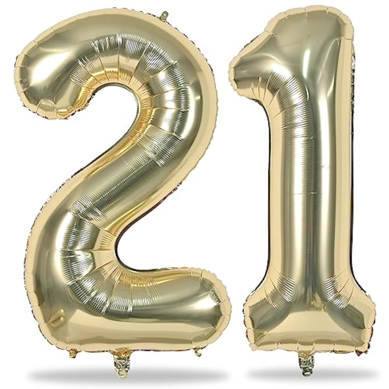 Champagne Gold 21St Birthday Balloons For Her, 40In Light Gold Foil Number 21 Balloons For Boys Girls, Birthday Party Balloons Numbers 2 And 1 For Women Men 12Th 21St Anniversary Decorations Supplies