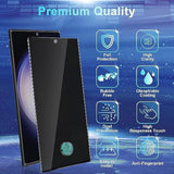 2+2 Pack Privacy Screen Protector Compatible With Galaxy S23 Ultra 5G - 2 Privacy Film + 2 Camera Lens Tempered Glass, High Clarity Bubble Free, Anti-Spy Protection