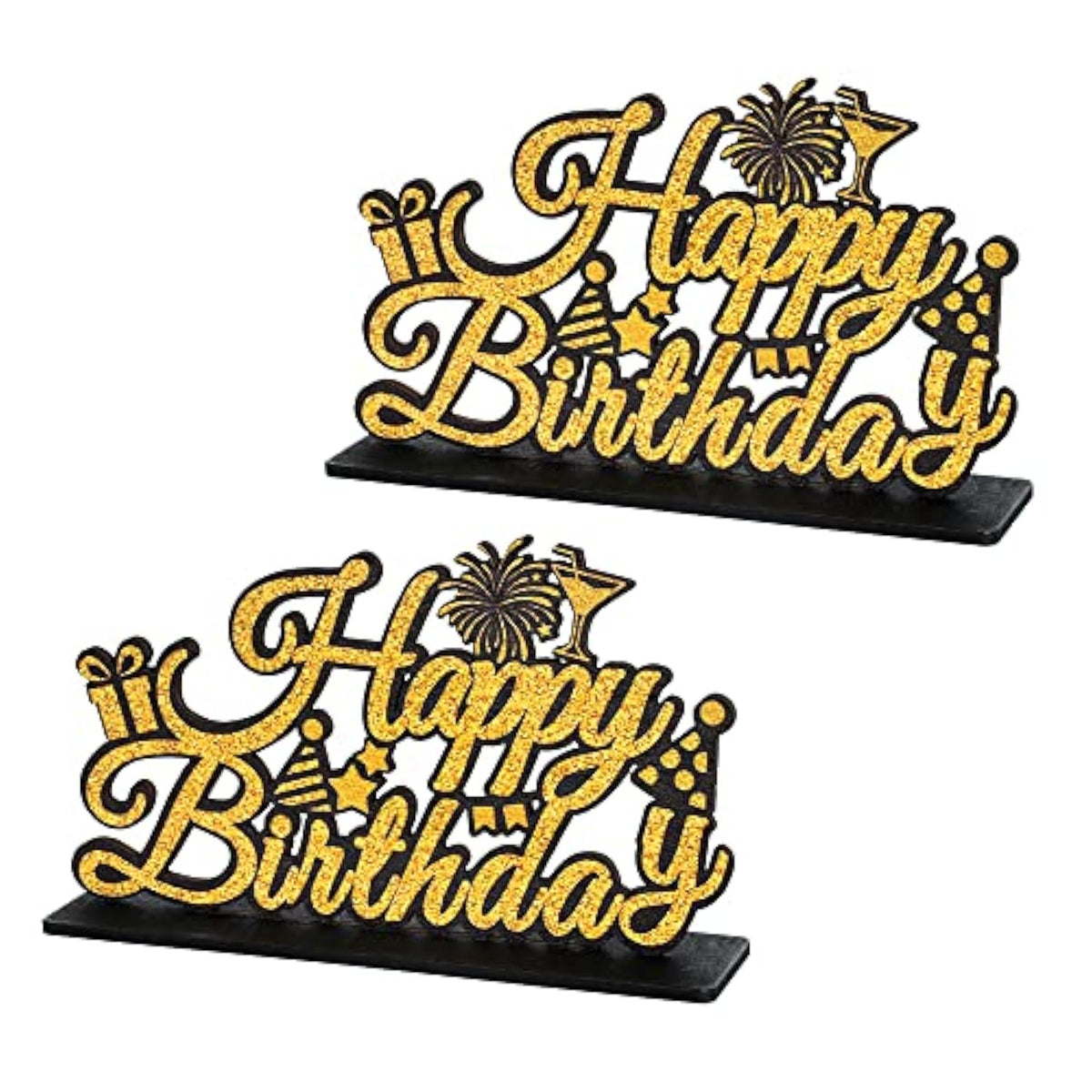 Happy Birthday Letter Sign Centerpieces for Table, Party Supplies for Milestones