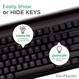 Keymaster Learn To Type Keyboard; Typing Practice With Show Or Hide Keys; Blank Key Caps; Teach Students To Touch Type; Keymaster Mechanical Training Tool; Better Than Keyboard Cover Or Skin