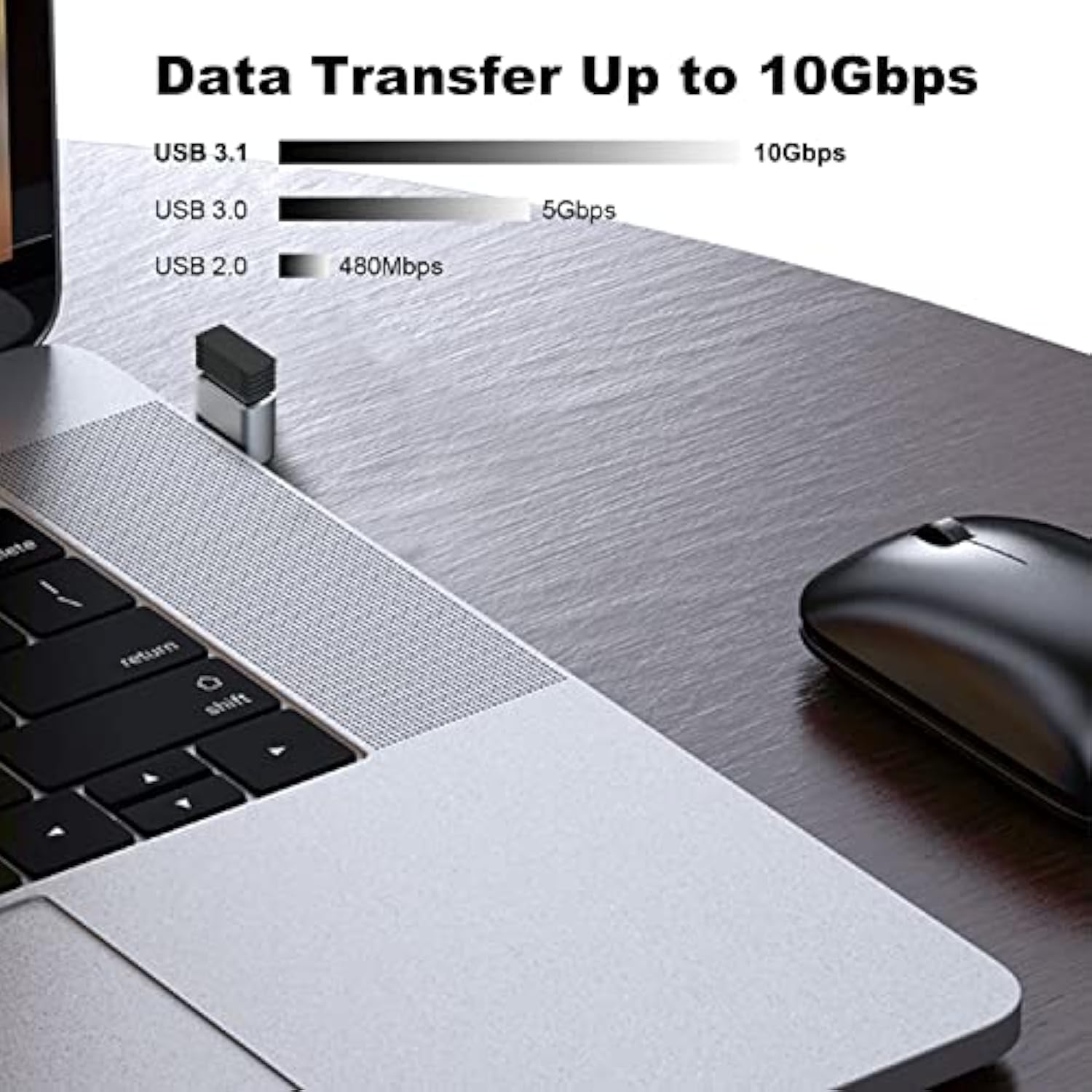 4 Pack Usb C To Usb 3.1 Adapter, 90 Degree Up And Down Right Angle Usb Type C