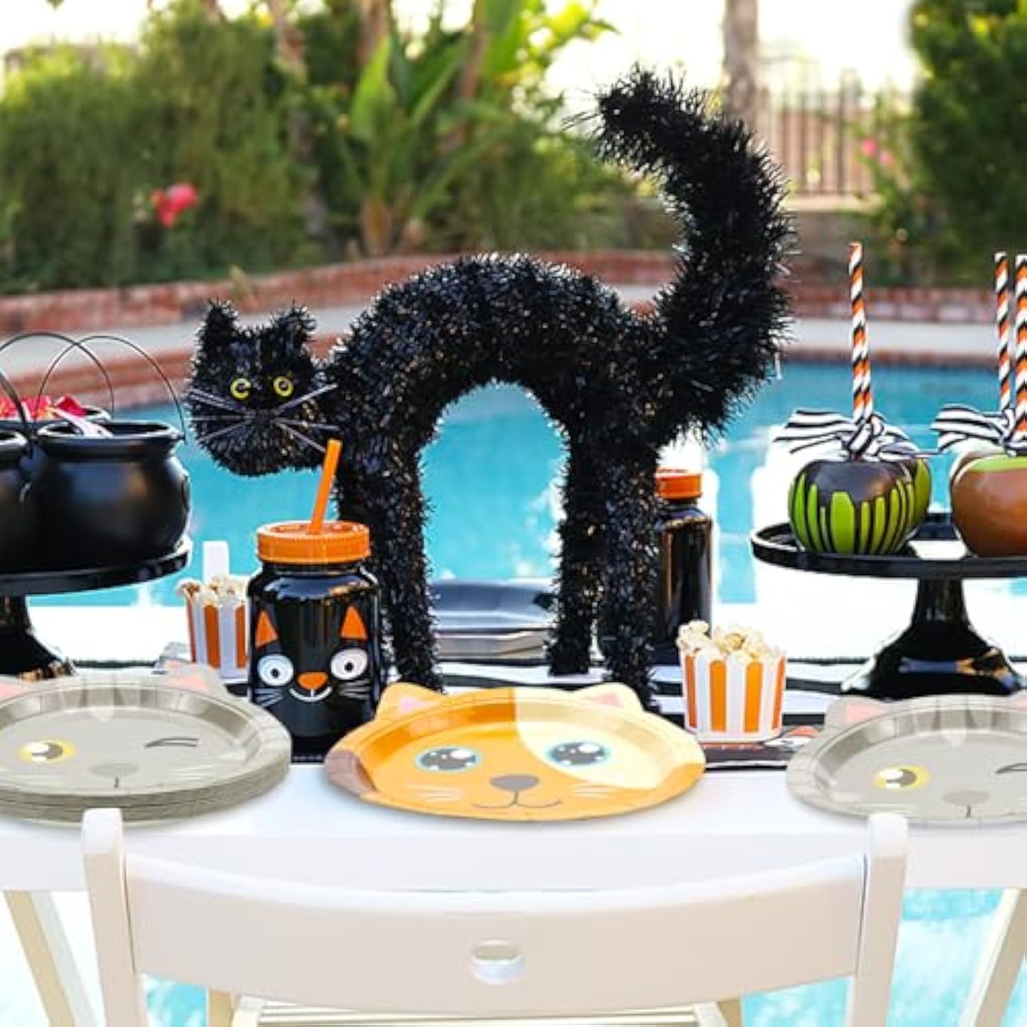 Cat Shaped Dinner Plates, Cat Birthday Party Disposable Plates, Cat Themed Party Tableware For Birthday, Party, Baby Shower, Kitten Theme Party Supplies (40Ct)