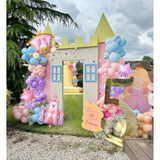 Princess Balloon Arch Kit: Pastel Blue, Pink, Purple & Gold with Castle Foil