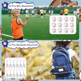 132 Pcs Baseball Party Favors Drawstring Bags Baseball Goodie Bag With Mini Ball, Wristband, Slap Bracelets, Keychains, Baseball Stickers,Tattoo Stickers For Baseball Themed Party Supplies