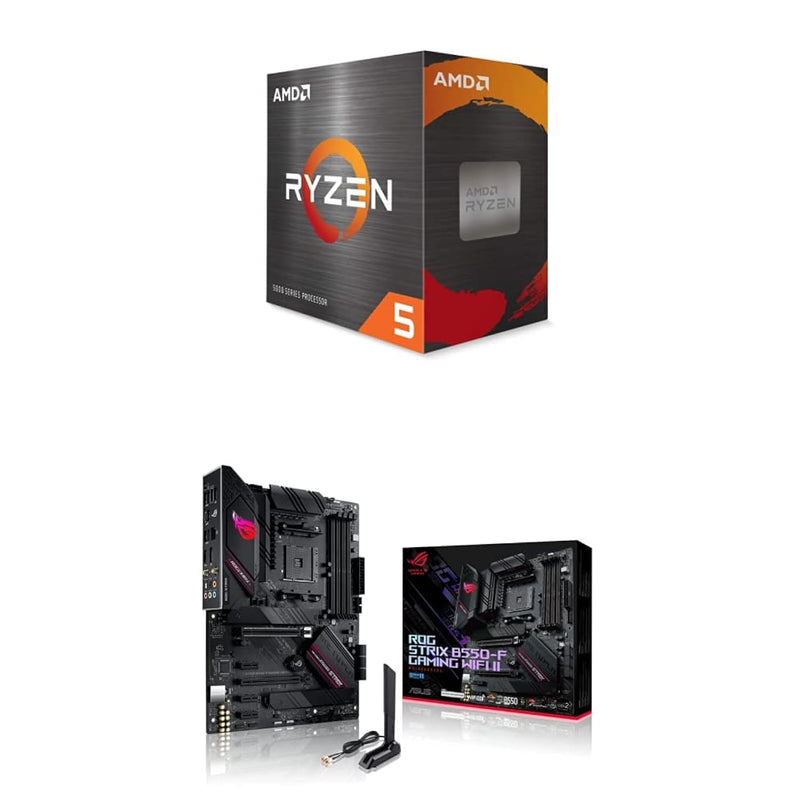 AMD Ryzen 5 5600X 6-core, 12-Thread Unlocked Desktop Processor & Asus ROG Stri