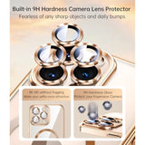 For Iphone 16 Pro Case With 2X Screen Protection [Built-In Lens Protector] [Stronger N56 Magnets] [Not-Yellowing] Compatible With Magsafe Women Girls Color Clear Case (6.3")- Desert Gold