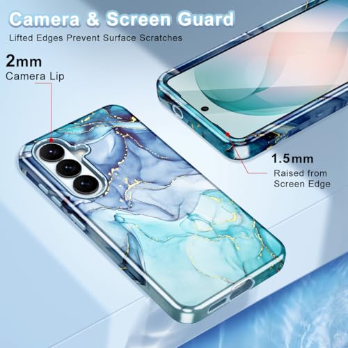 for  Galaxy S26 Plus Case, [Military Grade Drop Tested] Marble Pattern Design Slim Rugged Shockproof Women Girls Men Protective Anti-Scratch