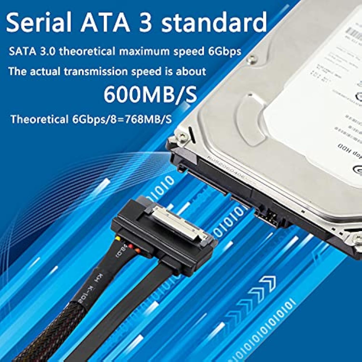 22Pin Sata Power Extension Cable,22 Pin(7+15) Sata Male To Female Data And Pow