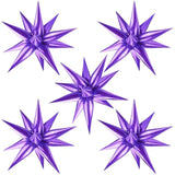 60 Pcs Purple Star Balloons, 12 Point Cone Explosion Star Foil Balloons For Birthday, Halloween, Bridal Shower, Wedding, Graduation Decorations (Purple)