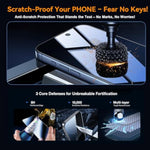 OneFish Privacy Screen Protector for iphone 16 Pro Max, Airbag Edge Protection Anti Spy Private Tempered Glass Film with Installation Frame 9H Scratch Resistant Easy Installation-2Pack.