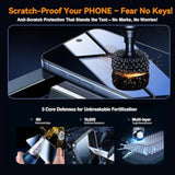 OneFish Privacy Screen Protector for iphone 16 Pro Max, Airbag Edge Protection Anti Spy Private Tempered Glass Film with Installation Frame 9H Scratch Resistant Easy Installation-2Pack.