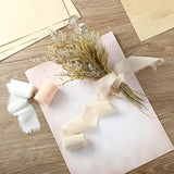 6 Rolls Handmade Fringe Chiffon Silk Ribbon 1.5" X 3 Yd Colorful Ribbo