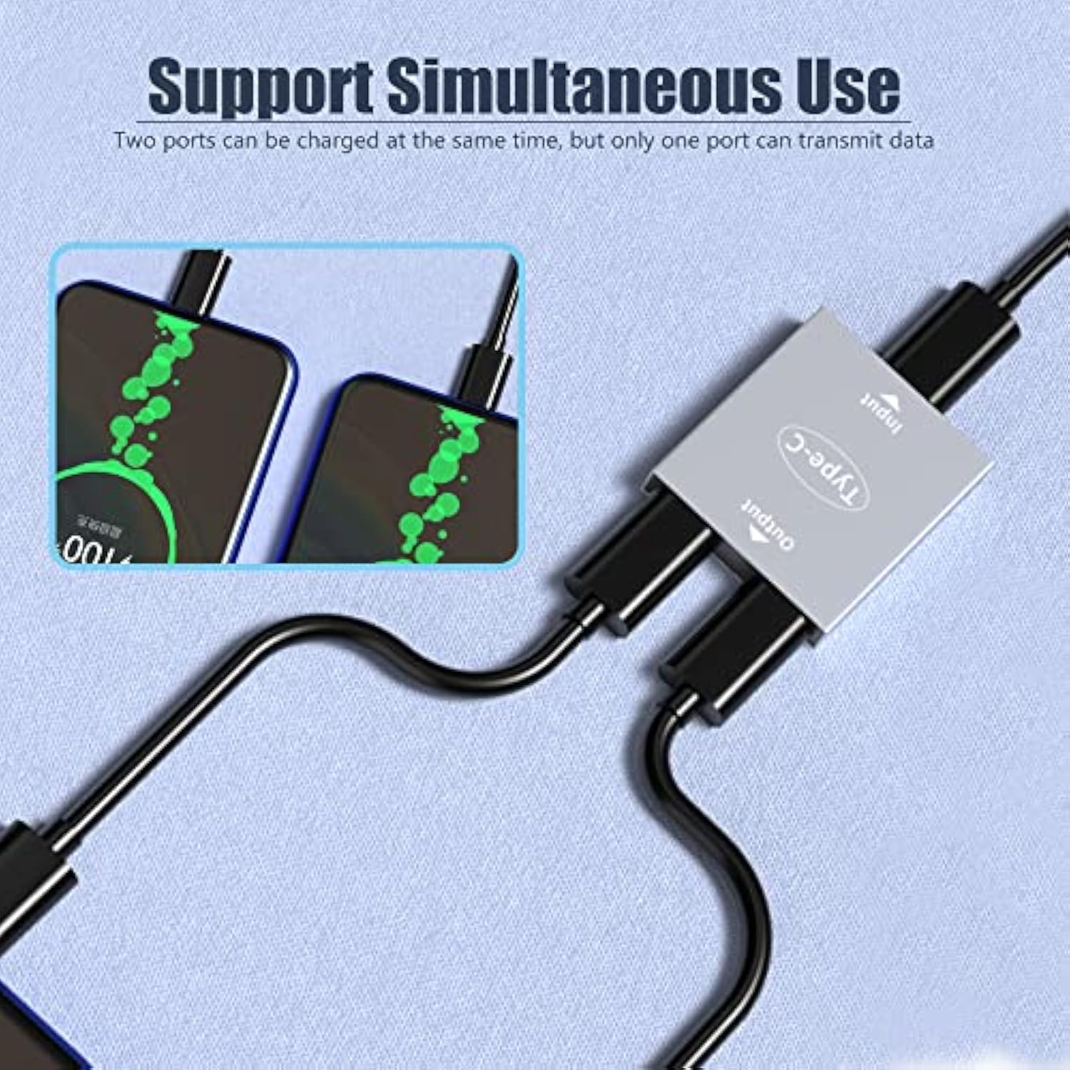 Usb C Splitter Dual Usb C Charger Adapter Usb Female To Female Double Usb C Po