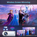Mini Projector With Wifi, 1080P Full Hd Outdoor Movie Projector, Portable Projector Compatible With Tv Stick/Ios/Android/Tv Stick/Pc/Ps5, For Home Theater & Outdoor Movies