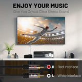 2Rca To 2Rca Cable 25 Feet, Hi-Fi Sound, Shielded, Gold-Plated, 2 Rca Male To