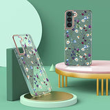 Compatible With Samsung Galaxy S22 Flower Case, Cute Case Design For Girls Women,Shockproof Floral Pattern Hard Back For Samsung Galaxy S22 5G Phone 2022 6.1 Inchesgarden