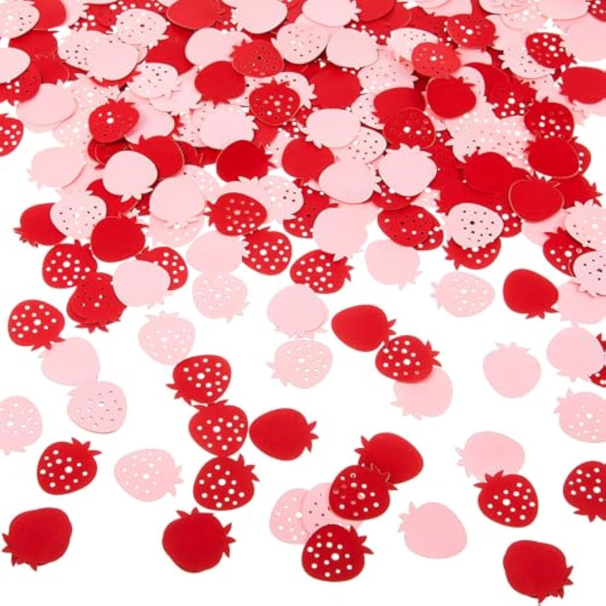 300 Pcs Strawberry Confetti Red And Pink Strawberry Table Confetti Strawberry Table Decorations For Strawberry Themed Baby Shower Birthday Wedding Party Decor