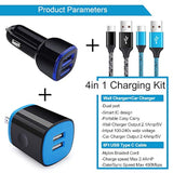 Usb C Charger Set For Samsung Galaxy A17 A16 A15 A14 5G S25 S24 Fe A01 A71 A51 A11 A10E S23 S22 S21 A13 A20 A21 A50 A9, Usb Wall Charging Block Cube, Car Charger Adapter 6Ft Type C Fast Charging Cable