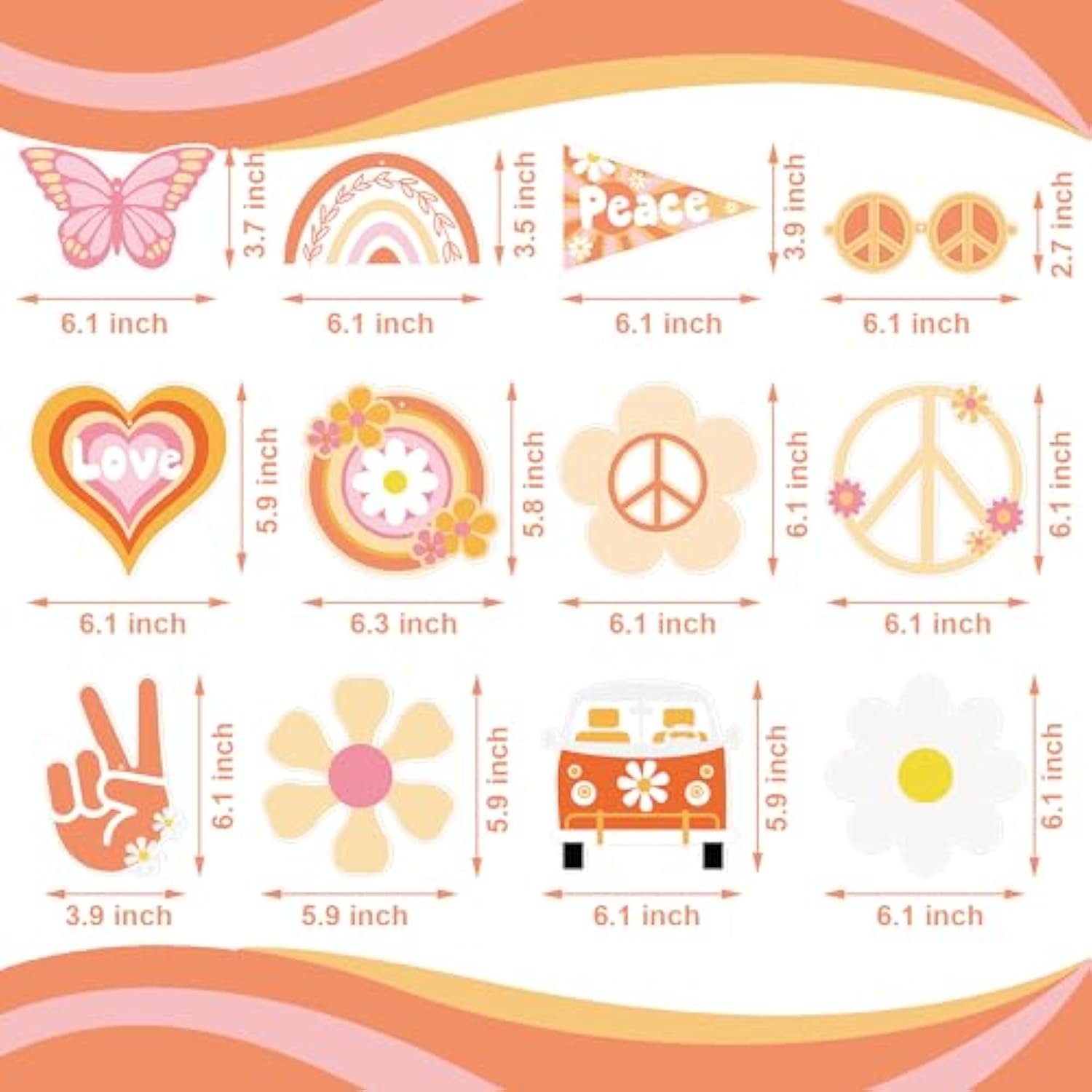 19 Pcs Groovy Party Decorations Include Boho Happy Birthday Banner Hippie Hanging Swirls Retro Boho Honeycomb Centerpieces For Two Groovy Birthday Party Supplies