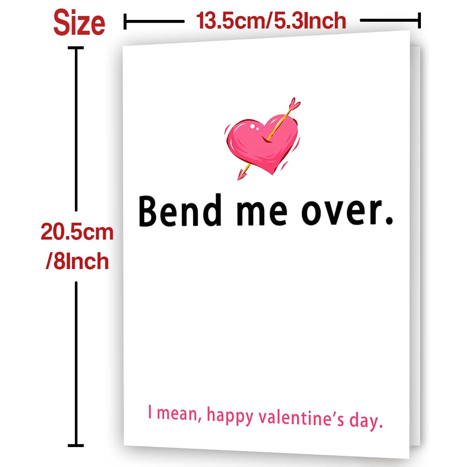 Valentines Day Card For Him Her, Funny Birthday Gift And Anniversary Card For Girlfriend Boyfriend, Bend Me Over Valentines Card With Envelope