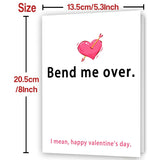Valentines Day Card For Him Her, Funny Birthday Gift And Anniversary Card For Girlfriend Boyfriend, Bend Me Over Valentines Card With Envelope