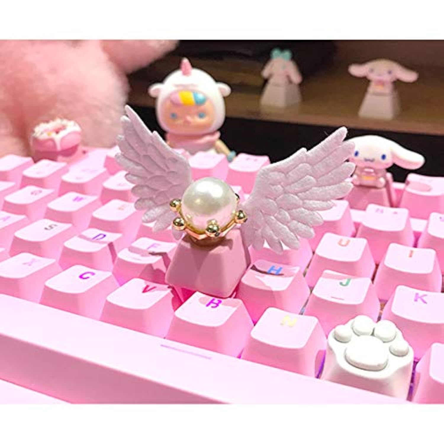 Personalized Angel Wing Pbt Keycap Oem Profile Keycap Esc Keycap For Mechanica
