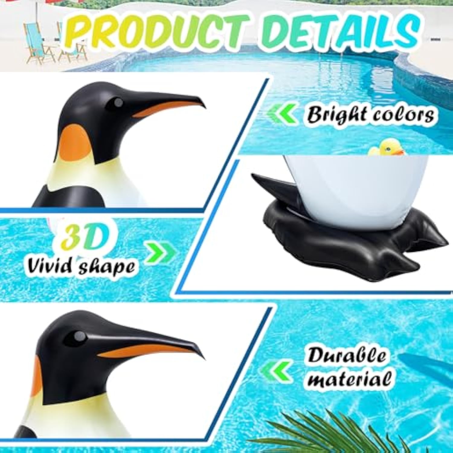 6 Pcs 20.5 Inch Inflatable Penguin Large Walking Penguin Party Decorations For Christmas Winter Birthday Party Baby Show
