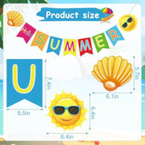 Summer Party Decorations Hello Summer Banner Beach Hanging Swirls Streamers Beach Pool Theme Decorations For Home School Classroom Office Pool Holiday Party Supplies