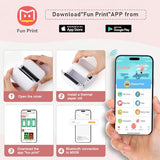 Mini Pocket Bluetooth Printer-Portable Thermal Printer With 10 Roll Papers For Journal/Diy Scrapbook/Travel/Notes/Lists/Label/Memo, Receipt Printer For Children Women Gifts Kids Christmas