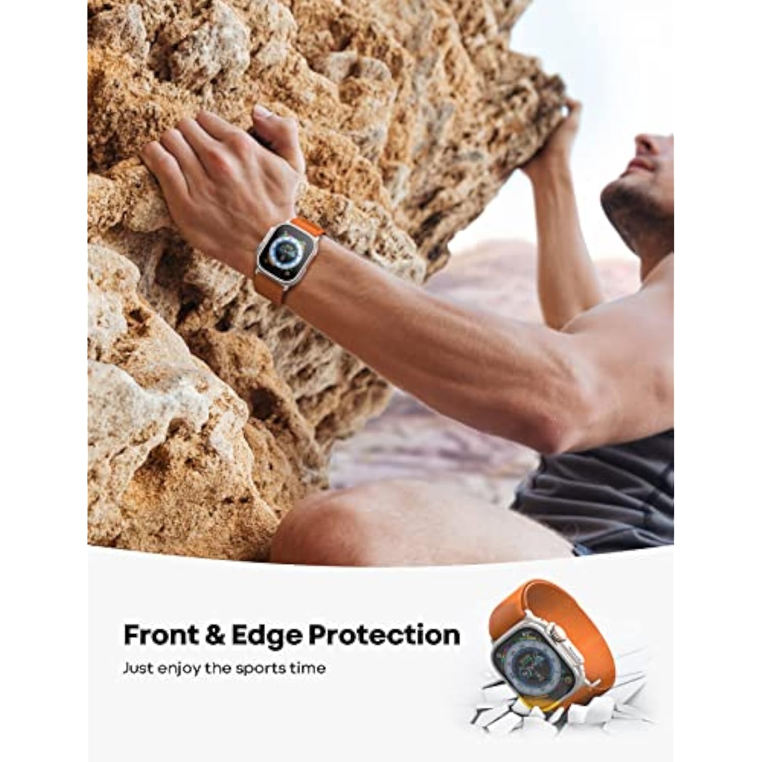 Screen Protector For Apple Watch Ultra 3/Ultra 2/Ultra 49Mm - 2Pack Tempered Glass & 1Pack Titanium Alloy Bumper Frame, Keep Original Cover, Sensitive Touch For Iwatch Ultra 2025/2024/2023/2022