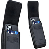 Belt Holder For 16 16E 16Pro 15 Pro 14 13 12 11 Xs Xr – Vertical Nylon Cell Phone Holster Case With Clip For Men Women (Fits Otterbox Commuter Case) Black