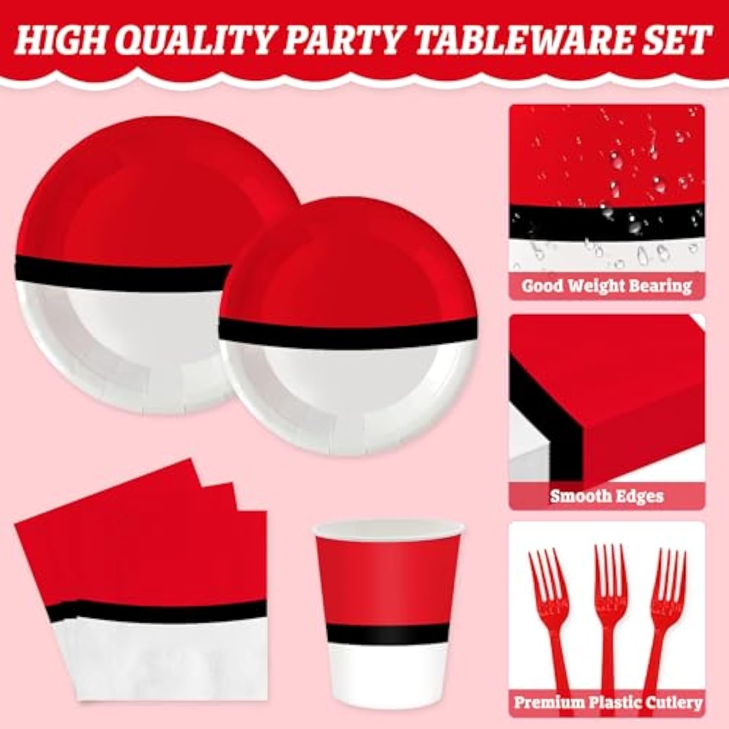 144Pcs Cartoon Animation Birthday Party Supplies Decorations For Birthday,Cartoon Theme Party Favors Including Banner, Plates, Cups, Napkins, Cutlery And Tablecloth For 24 Guests