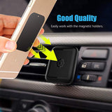 4-Pack Metal Plates with Adhesive for Magnetic Phone Mounts Black