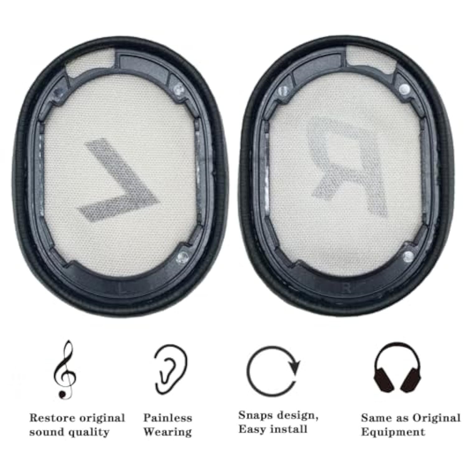 Replacement Earpads Compatible With Plantronics Voyager 8200 Uc/Plantronics Backbeat Pro2 Headphone, Headphone Ear Pads Ear Cushions, Ear Cups Cover Repair Parts-Black